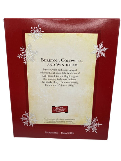 2003 Burrton, Coldwell, and Windfield Hallmark Ornament (Snowman) QXG2557 Image6