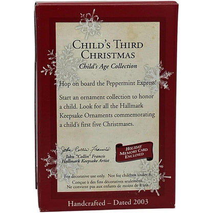 2003 Child's Third Christmas Hallmark Ornament (Child's Age Collection) QXG8707