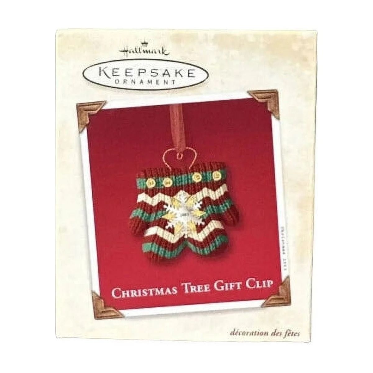 2003 Christmas Tree Gift Clip Hallmark Ornament (Mittens) QXG8637