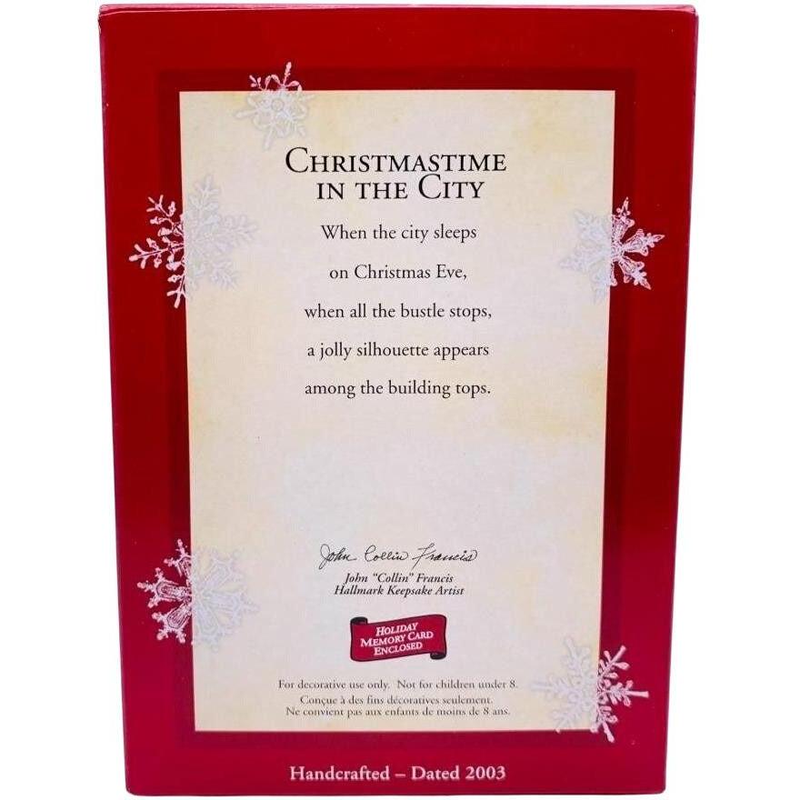 2003 Christmastime in the City Hallmark Ornament (Urban Silhouette) QXG8817