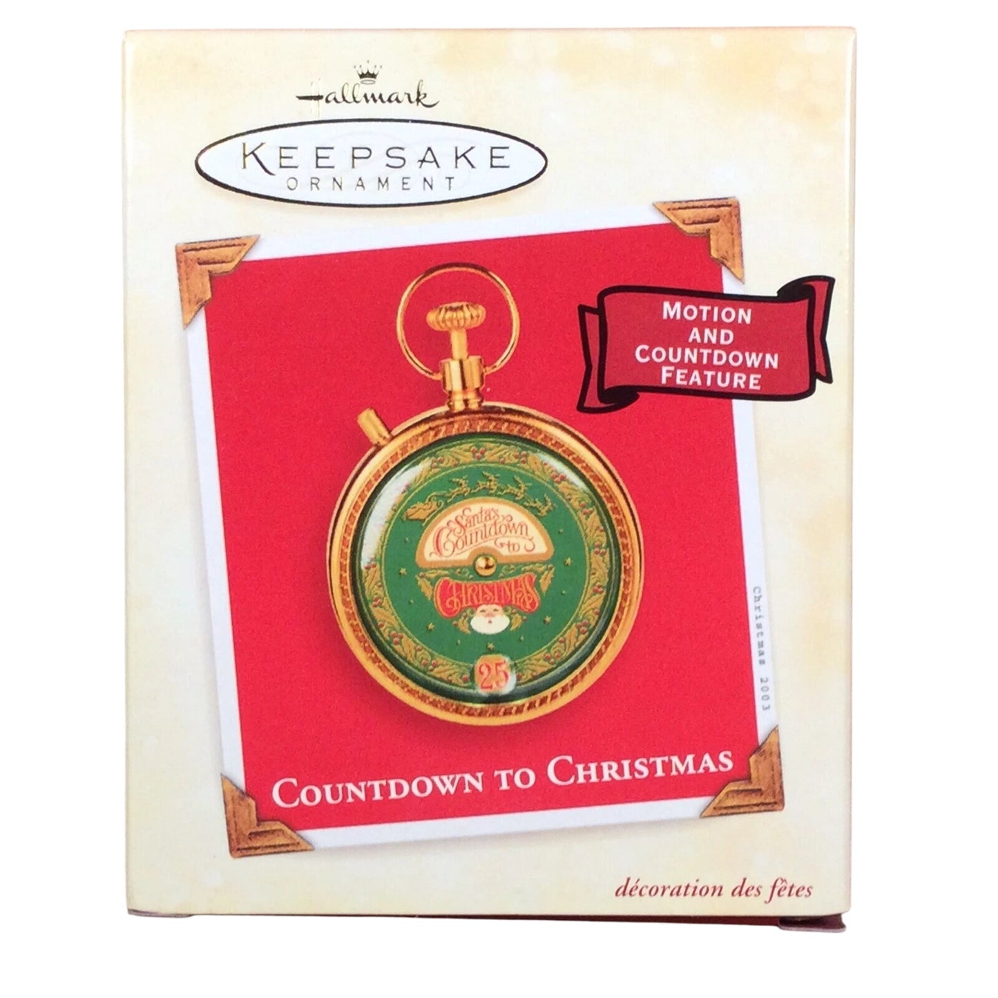 2003 Countdown to Christmas Hallmark Ornament (Clock) QLX7529