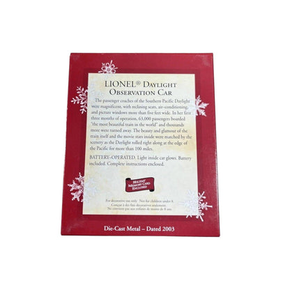 2003 Daylight Observation Car Hallmark Ornament (Lionel) QXI8327 Image7