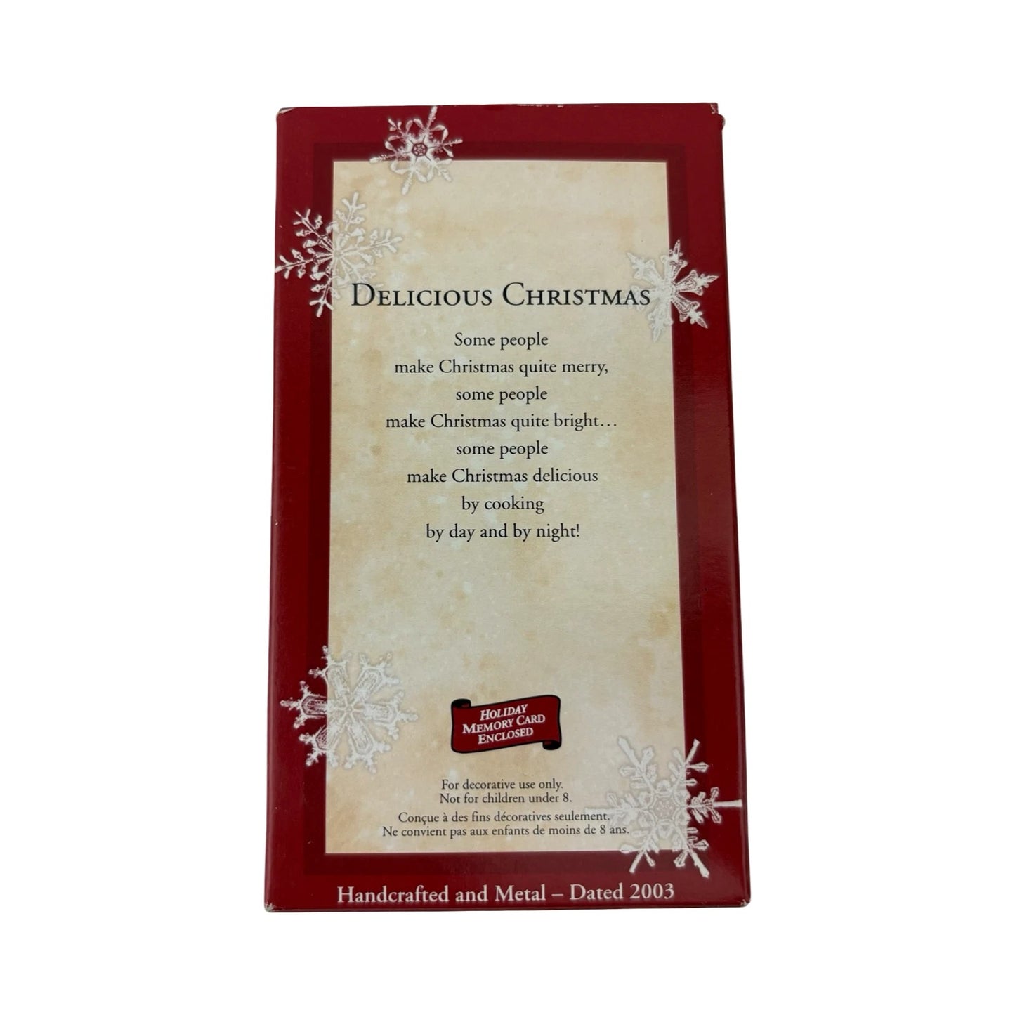 2003 Delicious Christmas Hallmark Ornament (Kitchen) QXG8657