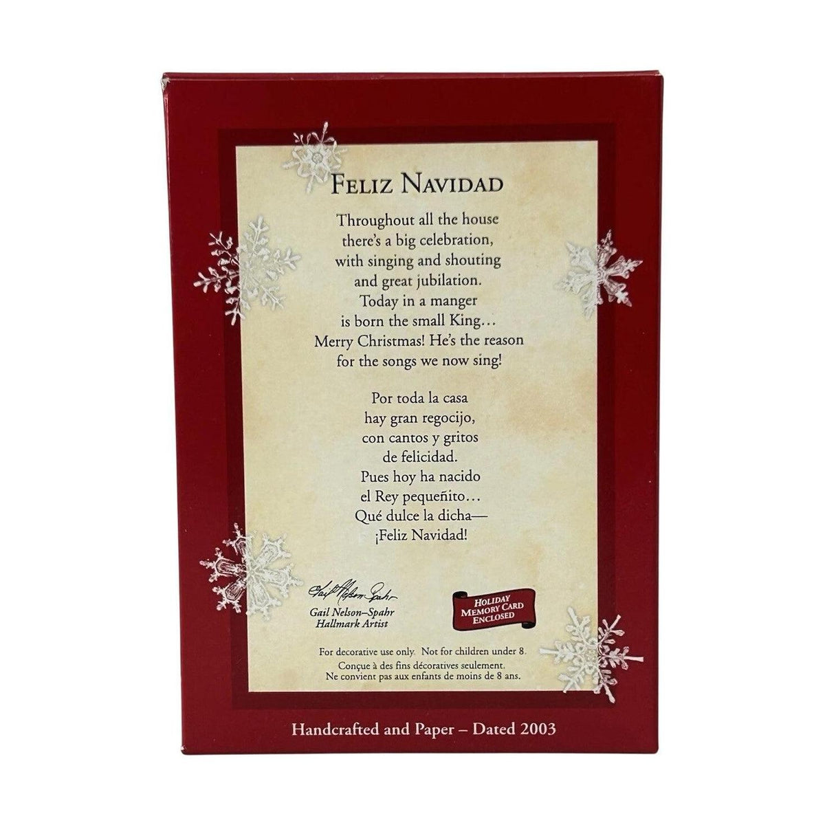 2003 Feliz Navidad Hallmark Ornament (Feliz Navidad) QXG8689 Image4
