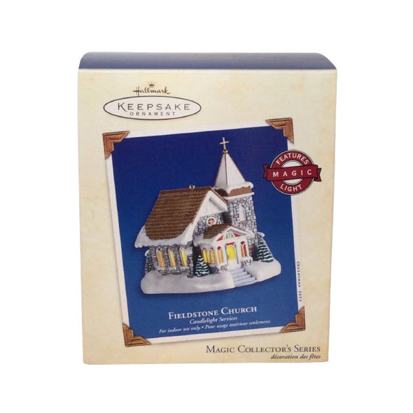 2003 Fieldstone Church Hallmark Ornament (Candlelight Services) QX7429