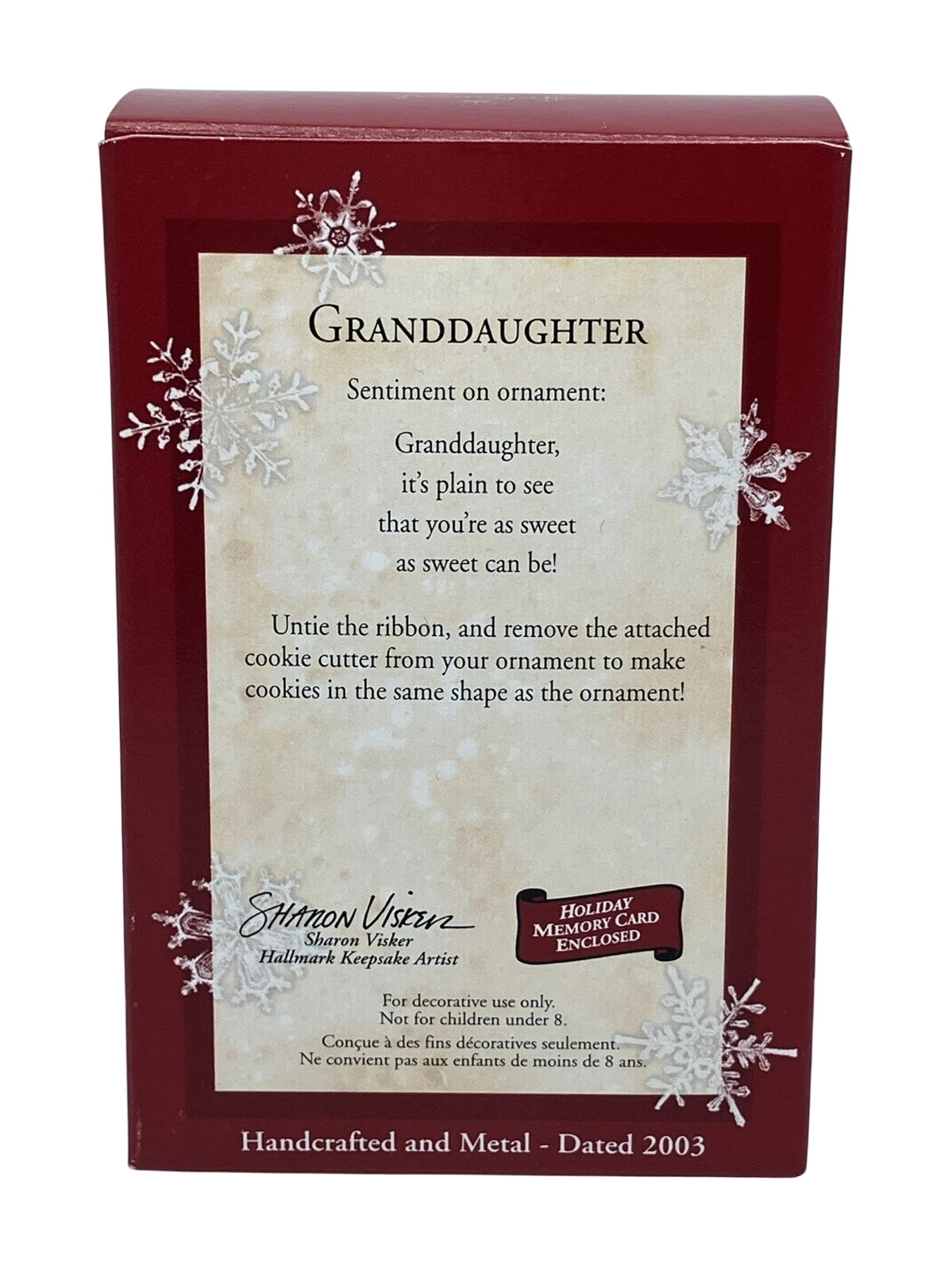2003 GrandDaughter Hallmark Ornament (GrandDaughter) QXG8907 Image6
