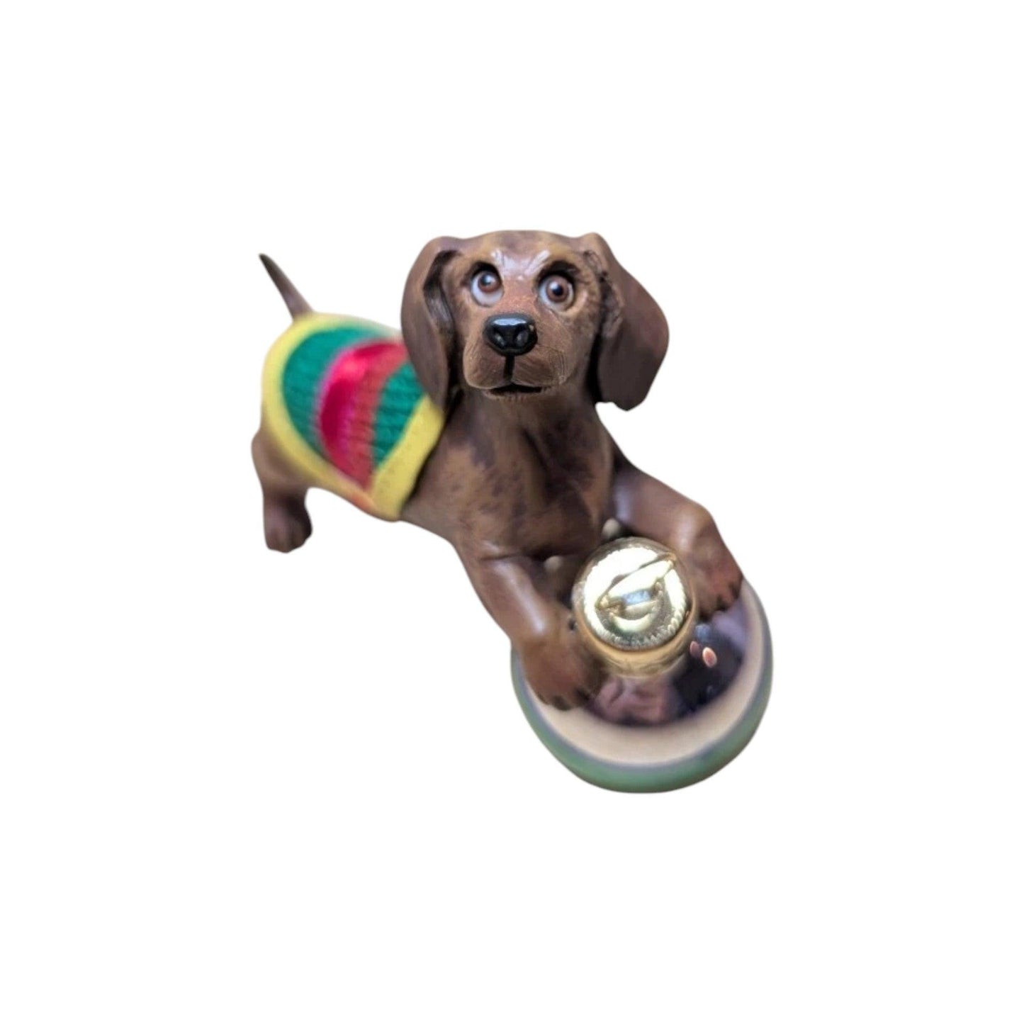 2003 Happy Holiday Dachsbund (Puppy) Carlton Cards Heirloom Ornament CXOR-054J Image1