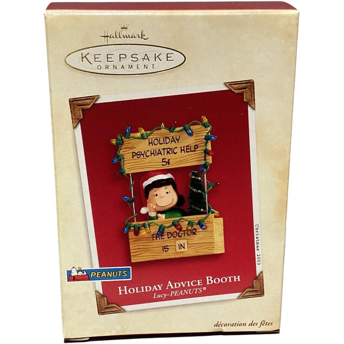 2003 Holiday Advice Booth Lucy Hallmark Ornament (Peanuts) QXI4257