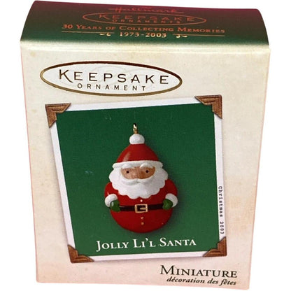 2003 Jolly Li'l Santa Hallmark Ornament (Santa Claus) QXM4433
