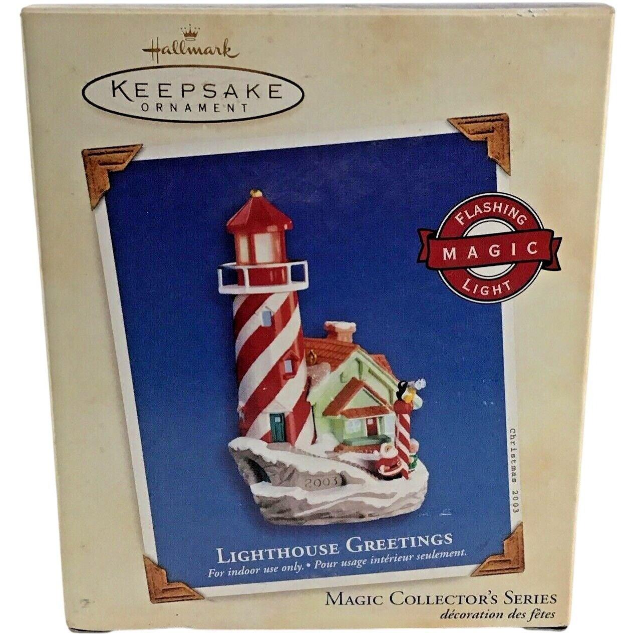 2003 Lighthouse Greetings Hallmark Ornament (Lighthouse Greetings) QX7409