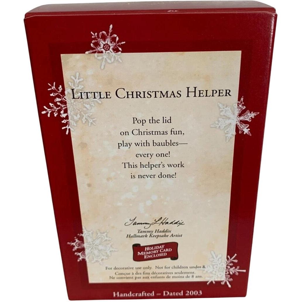 2003 Little Christmas Helper Hallmark Ornament (Baby) QXG8747