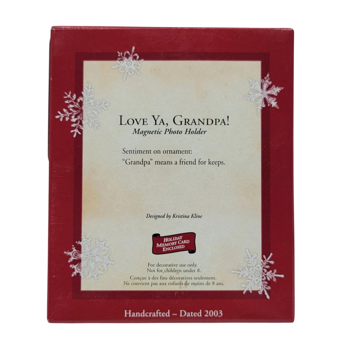 2003 Love Ya, Grandpa! Hallmark Ornament (Photo Holder) QXG8919 Image4