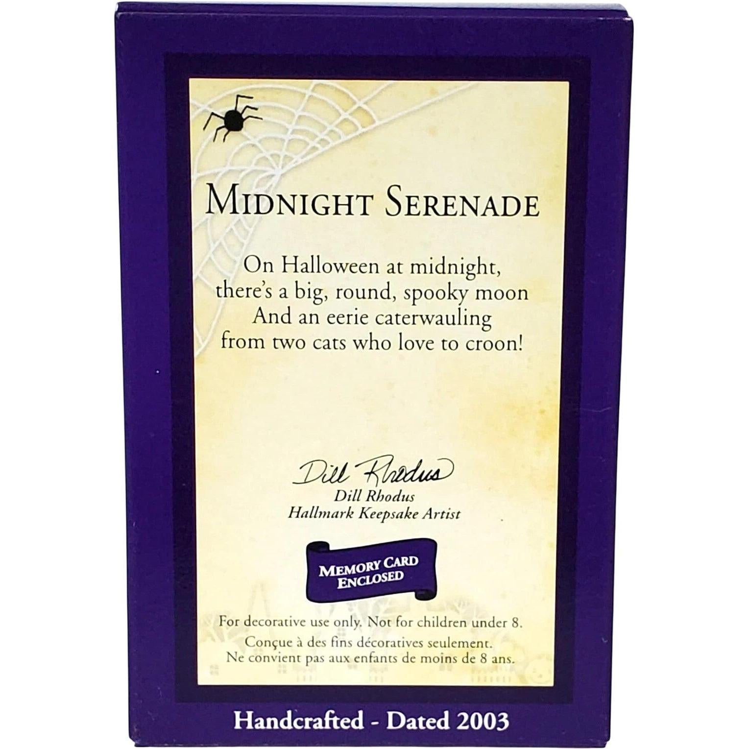 2003 Midnight Serenade Hallmark Ornament (Halloween) QFO6047