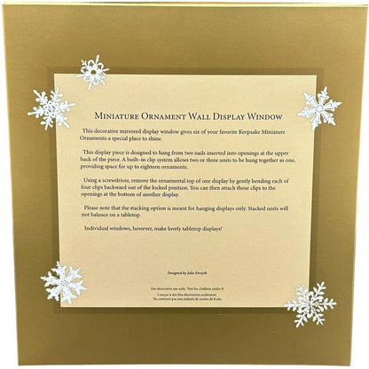 2003 Miniature Ornament Wall Display Window (Ornament Display Stand)