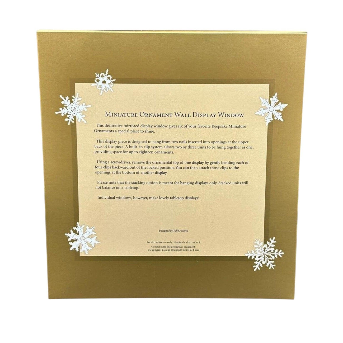 2003 Miniature Ornament Wall Display Window (Ornament Display Stand)