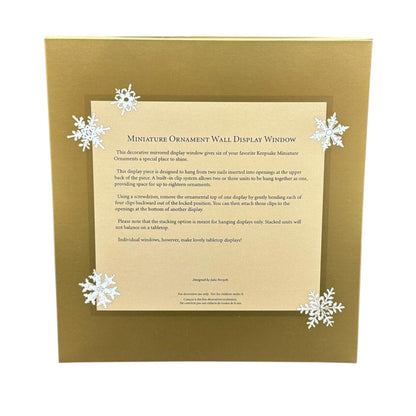 2003 Miniature Ornament Wall Display Window (Ornament Display Stand)