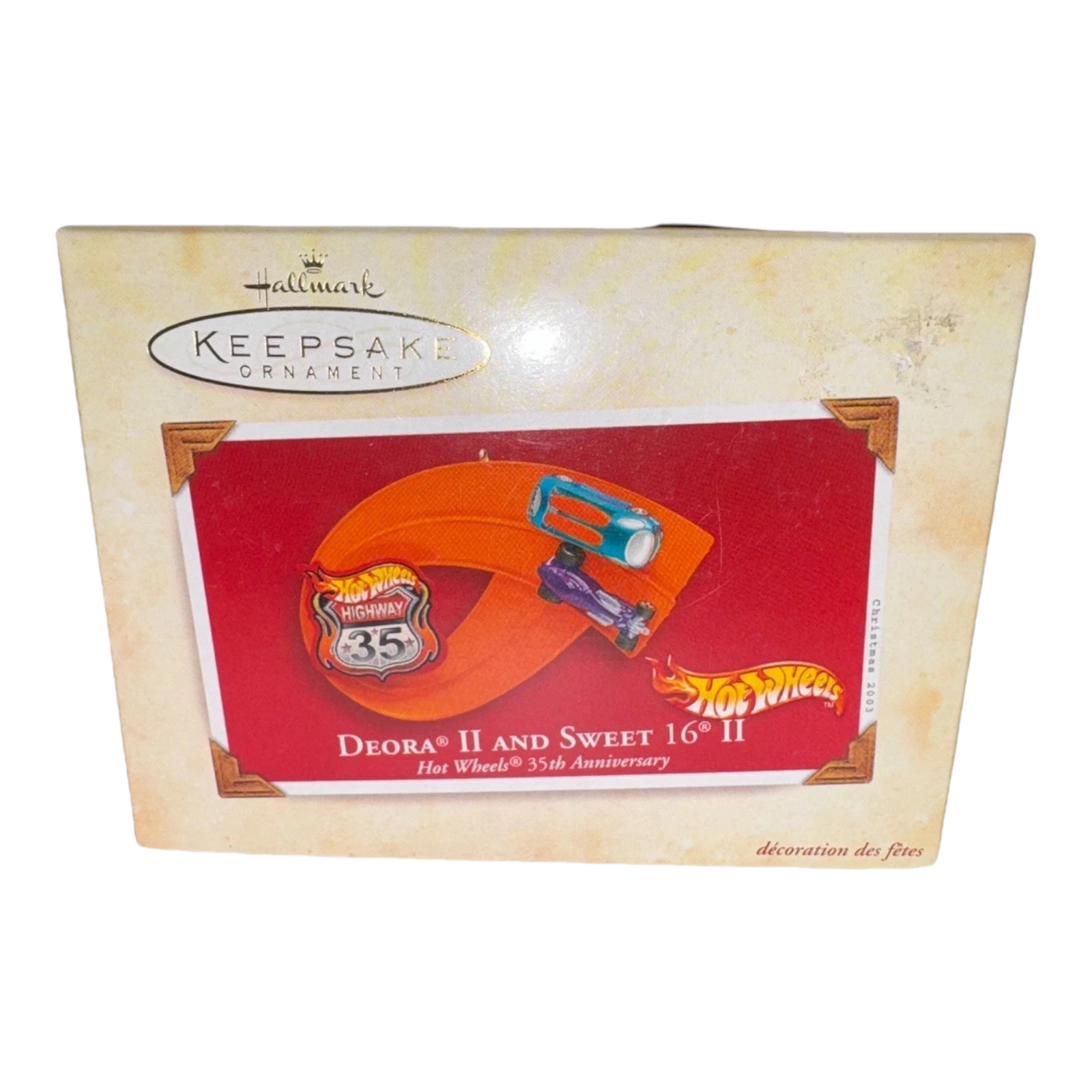 2003 On Track: Deora II and Sweet Sixteen Hot Wheels 35th Anniversary Hallmark Ornament (Hot Wheels) QXI8429