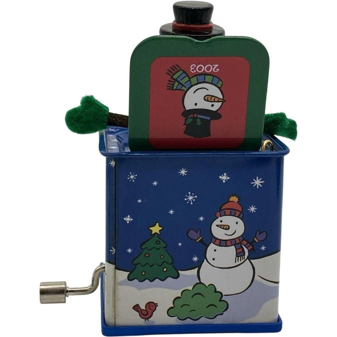 2003 Pop! Goes The Snowman Hallmark Ornament (Jack-in-the-Box Memories) QX8457