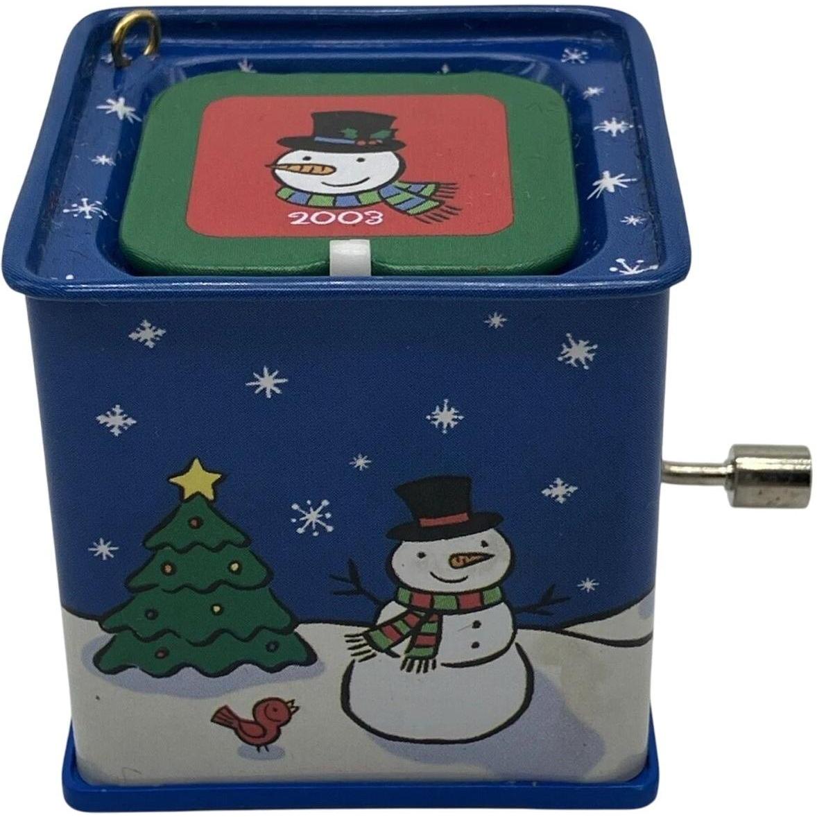 2003 Pop! Goes The Snowman Hallmark Ornament (Jack-in-the-Box Memories) QX8457