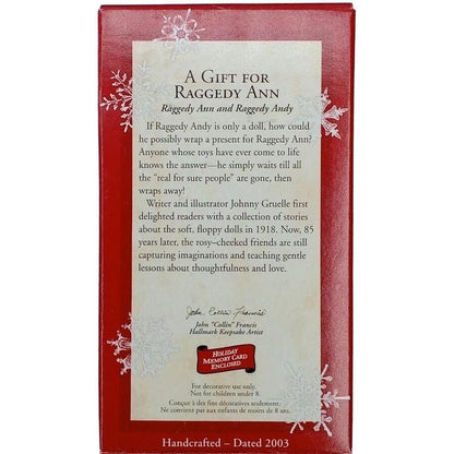 2003 Raggedy Ann and Raggedy Andy Hallmark Ornament (Raggedy Ann & Andy) QXI8417