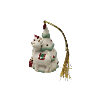 2003 Reindeer with Christmas Tree 3rd in Series Lenox Ornament 6237846 Image3