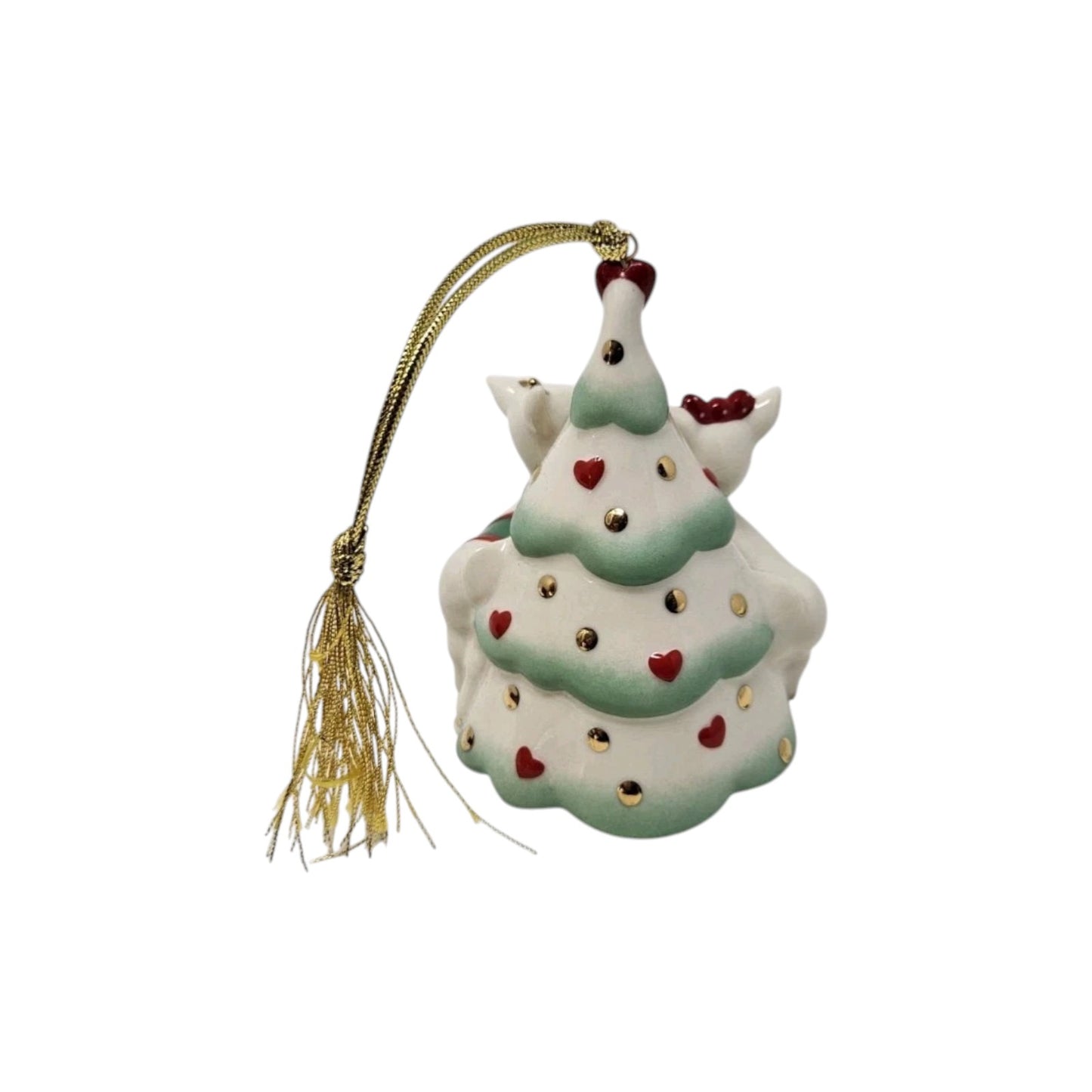 2003 Reindeer with Christmas Tree 3rd in Series Lenox Ornament 6237846 Image4
