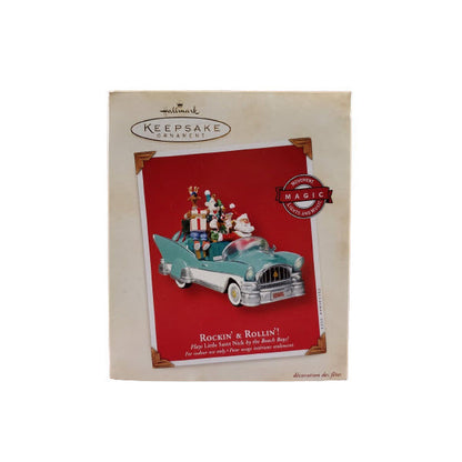 2003 Rockin' & Rollin'! Hallmark Ornament (Plays Little Saint Nick by Beach Boys!) QLX7457