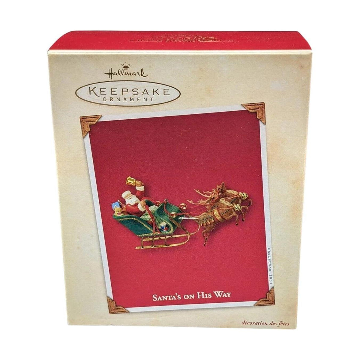 2003 Santa's On His Way Hallmark Ornament (Santa Claus) QXG8809 Image2