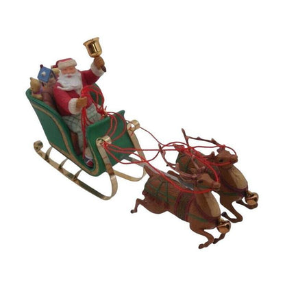 2003 Santa's On His Way Hallmark Ornament (Santa Claus) QXG8809 Image7
