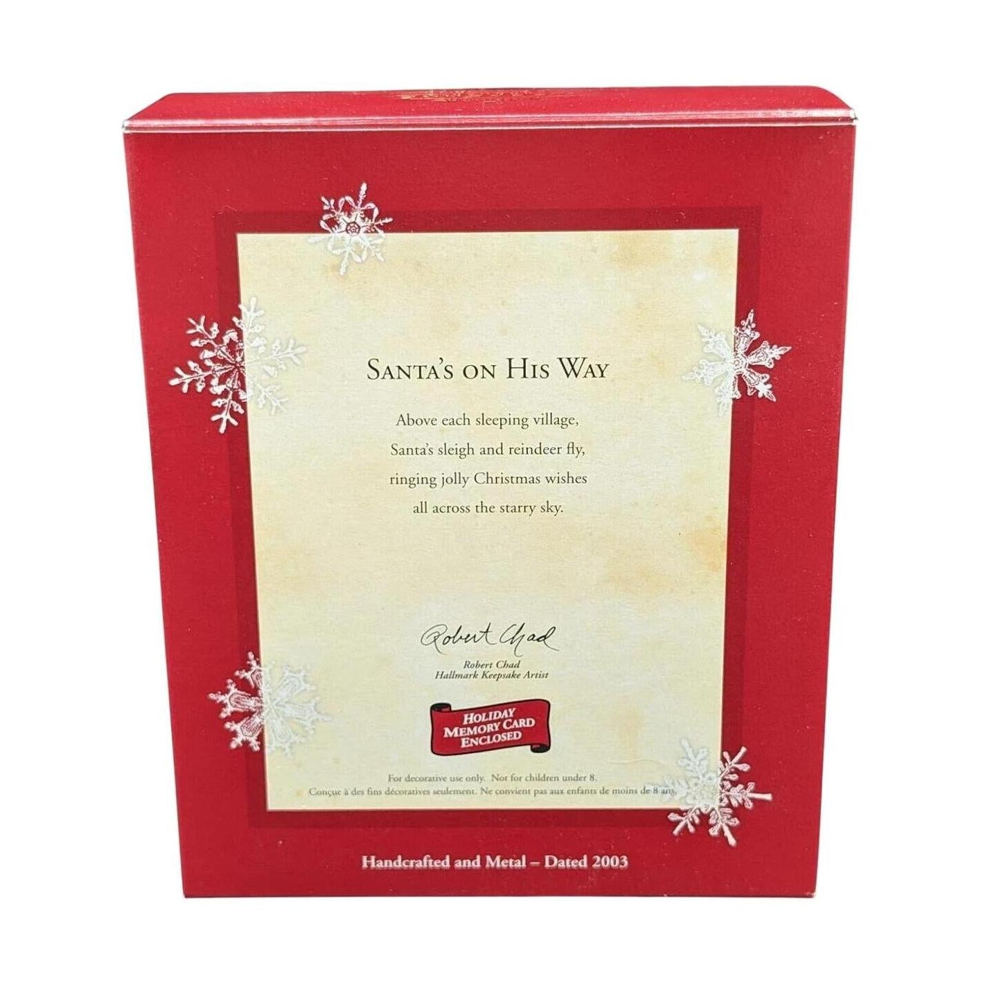 2003 Santa's On His Way Hallmark Ornament (Santa Claus) QXG8809 Image8