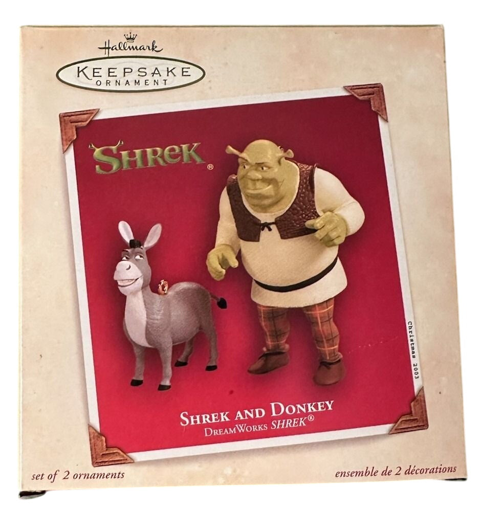 2003 Shrek and Donkey Hallmark Ornament (Shrek) QXI8759