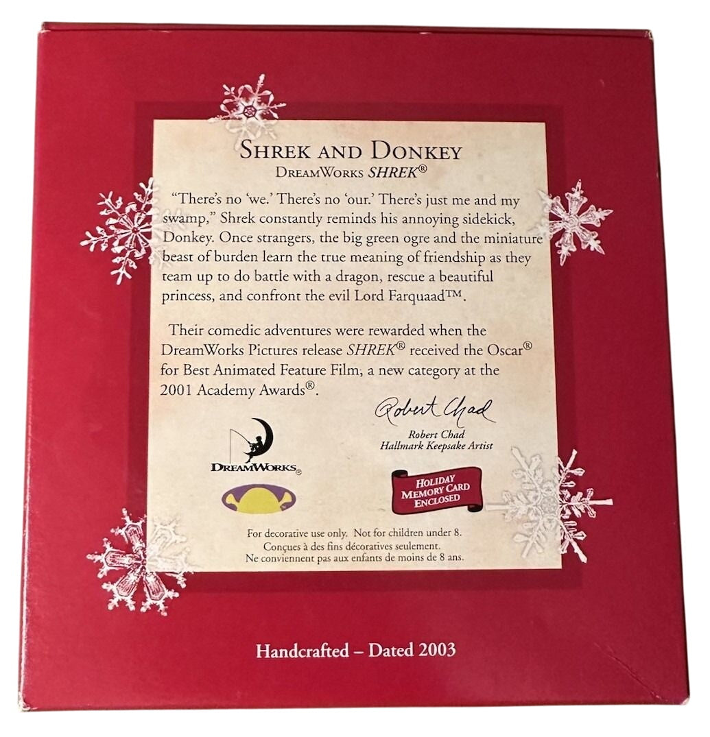 2003 Shrek and Donkey Hallmark Ornament (Shrek) QXI8759