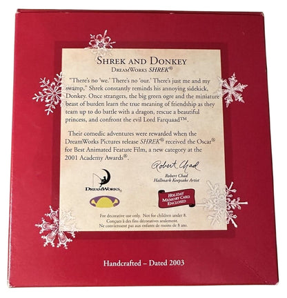 2003 Shrek and Donkey Hallmark Ornament (Shrek) QXI8759