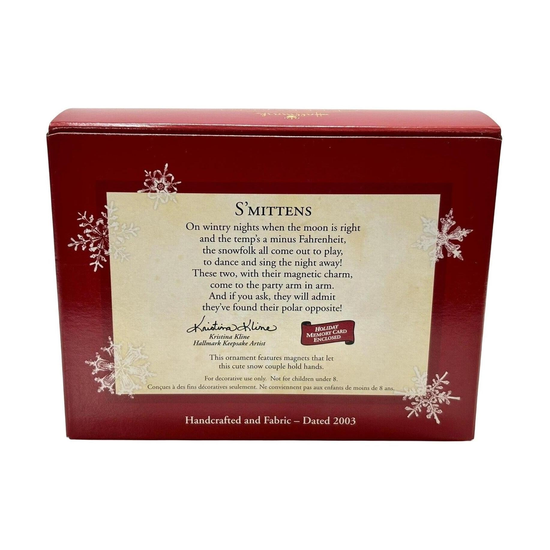 2003 S'Mittens Hallmark Ornament (Mittens) QXG8857 Image4