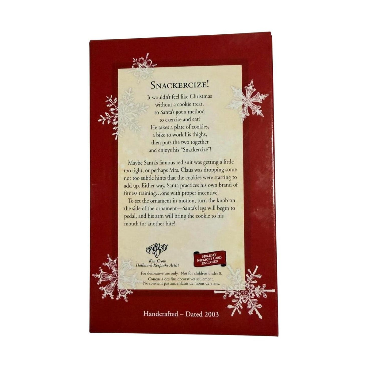2003 Snackercize! Hallmark Ornament (Santa Claus) QLX7581 Image5