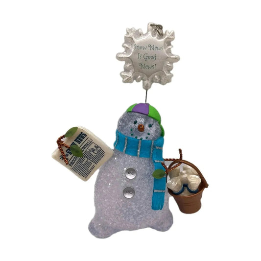 2003 Snow News is Good News! Hallmark Ornament (Snowman's Land) QP1117 Image1