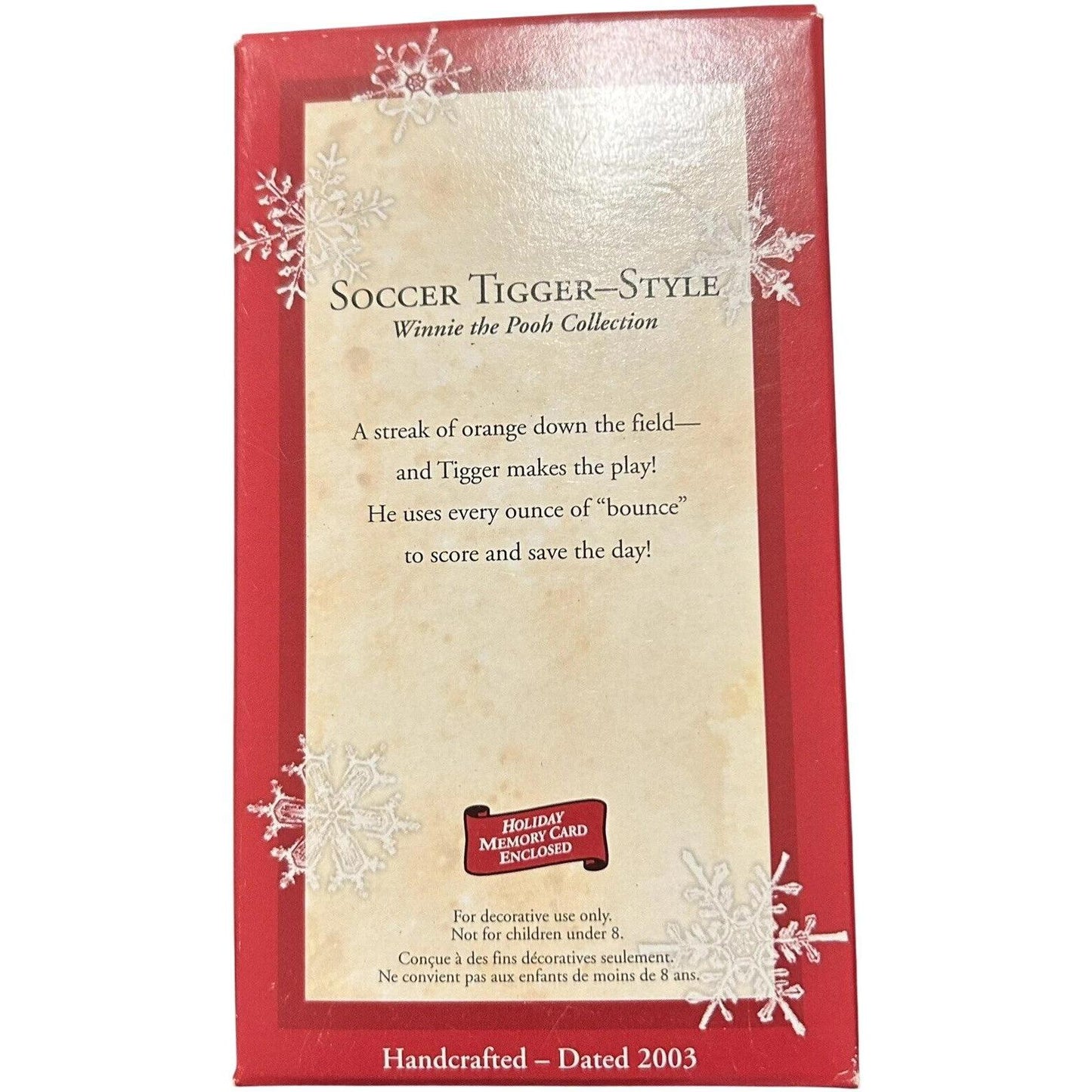 2003 Soccer Tigger-Style Hallmark Ornament (Winnie the Pooh) QXD5119