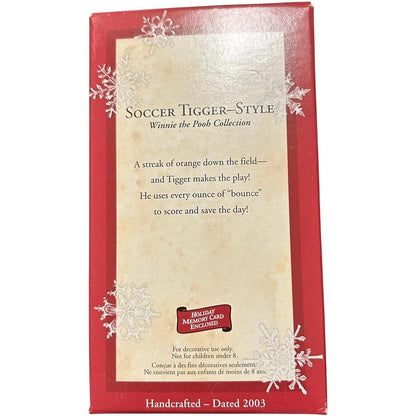 2003 Soccer Tigger-Style Hallmark Ornament (Winnie the Pooh) QXD5119