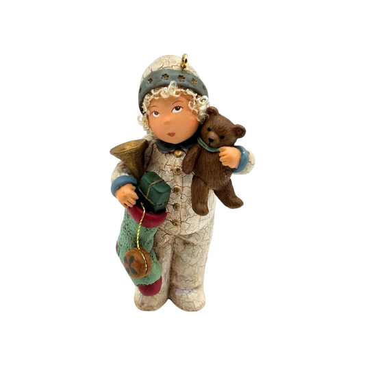 2003 Sweet Little Lad Hallmark Ornament (A Visit From Santa) QP1469 Image1