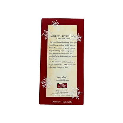 2003 Sweet Little Lad Hallmark Ornament (A Visit From Santa) QP1469 Image6