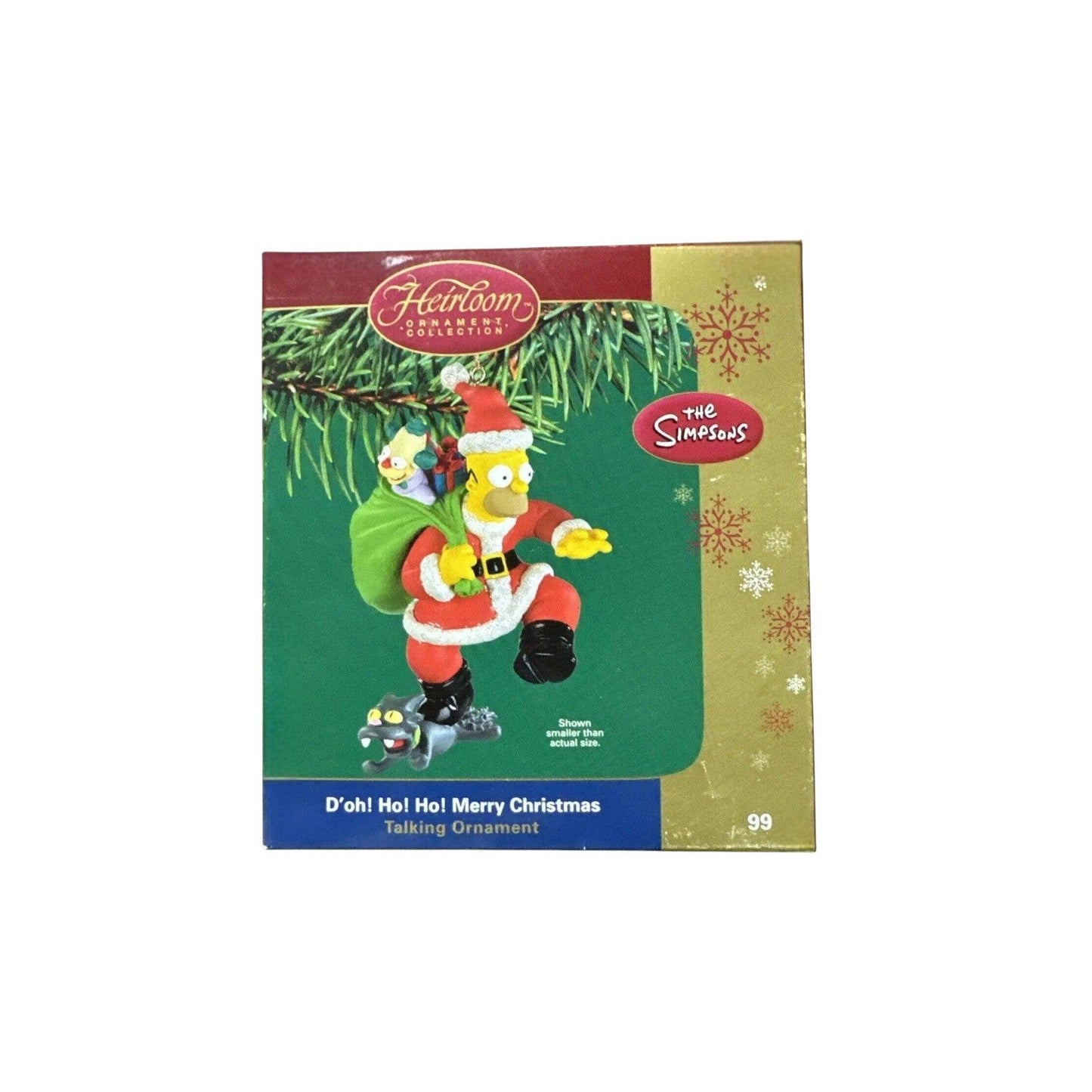2004 D'oh! Ho! Ho! Merry Christmas Talking Ornament (The Simpsons)