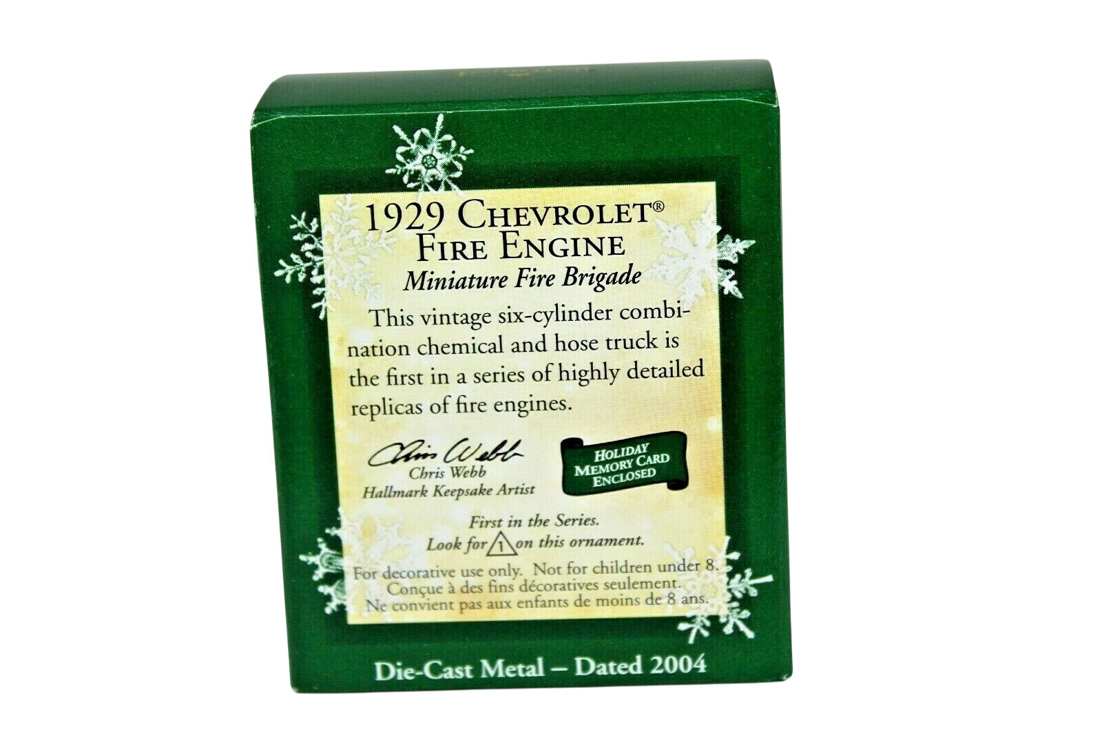 2004 Hallmark Ornament (1929) Chevrolet Fire Engine Hallmark Ornament (Miniature Fire Brigade) QXM5164
