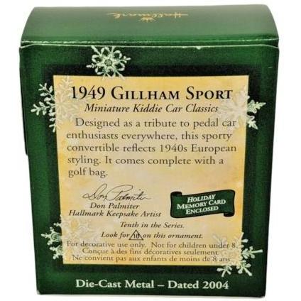 2004 Hallmark Ornament (1949) Gillham Sport Miniature Hallmark Ornament (Miniature Kiddie Car Classics) QXM5161