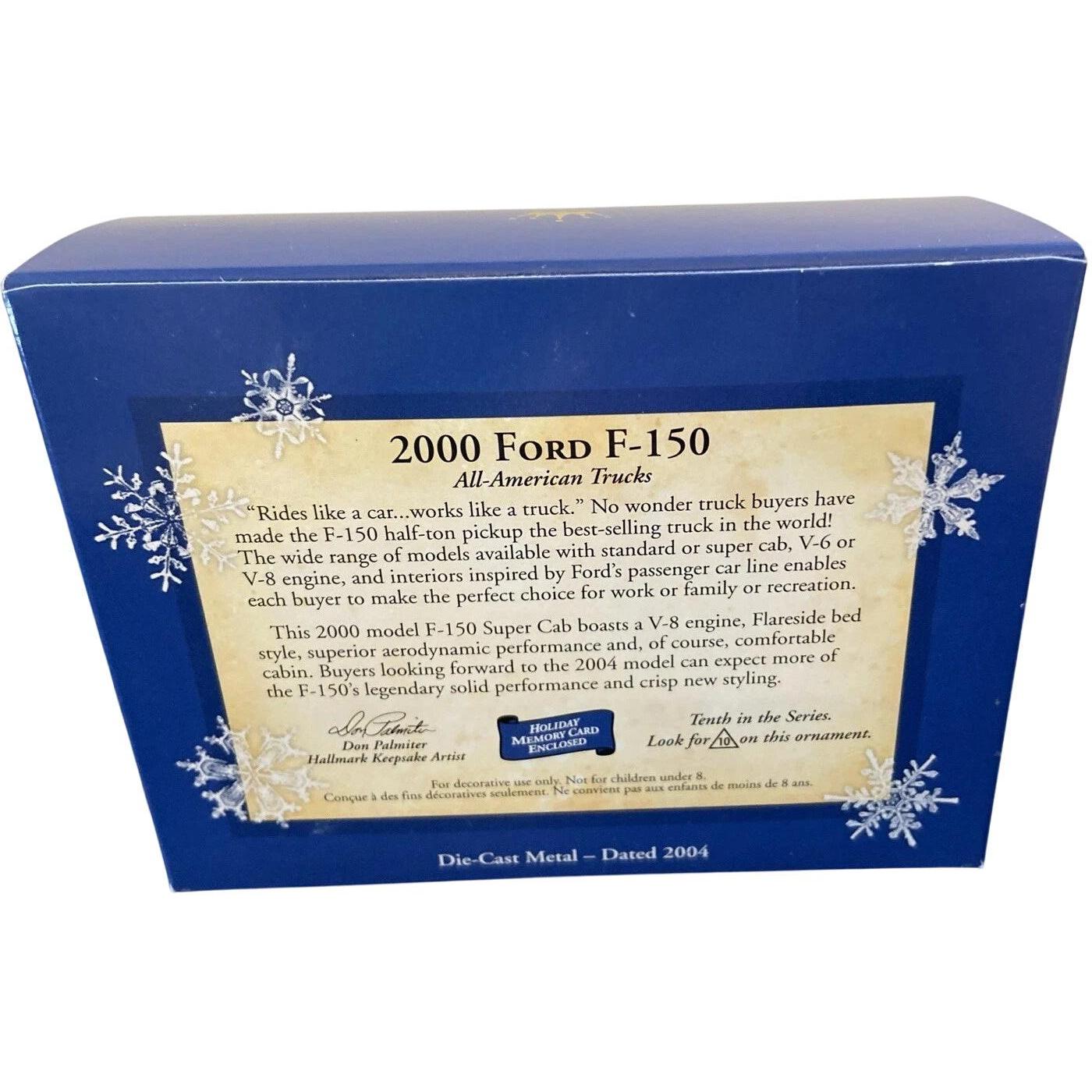 2004 Hallmark Ornament (2000) Ford F-150 Hallmark Ornament (All-American Trucks) QX8154