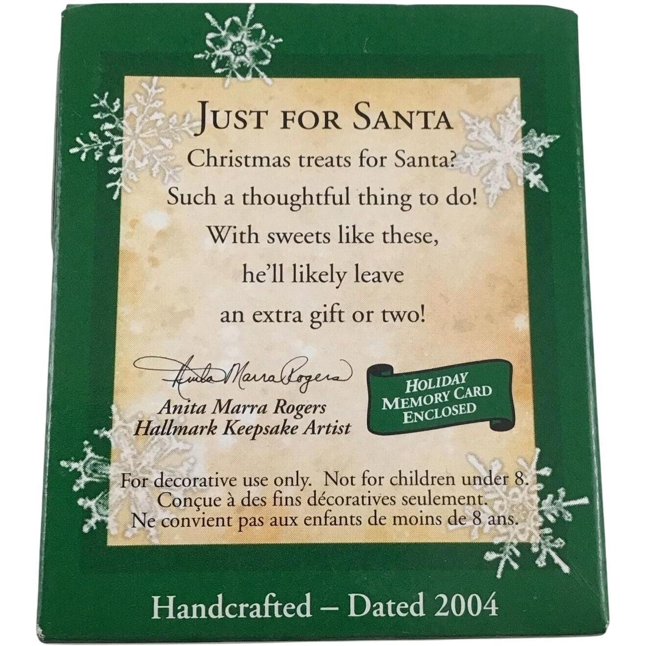 2004 Just For Santa Hallmark Ornament (Eat & Drink) WD3036