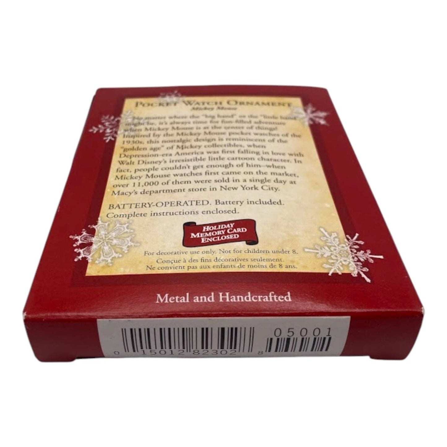 2004 Pocket Watch Ornament Hallmark Ornament (Mickey Mouse) QXD5001