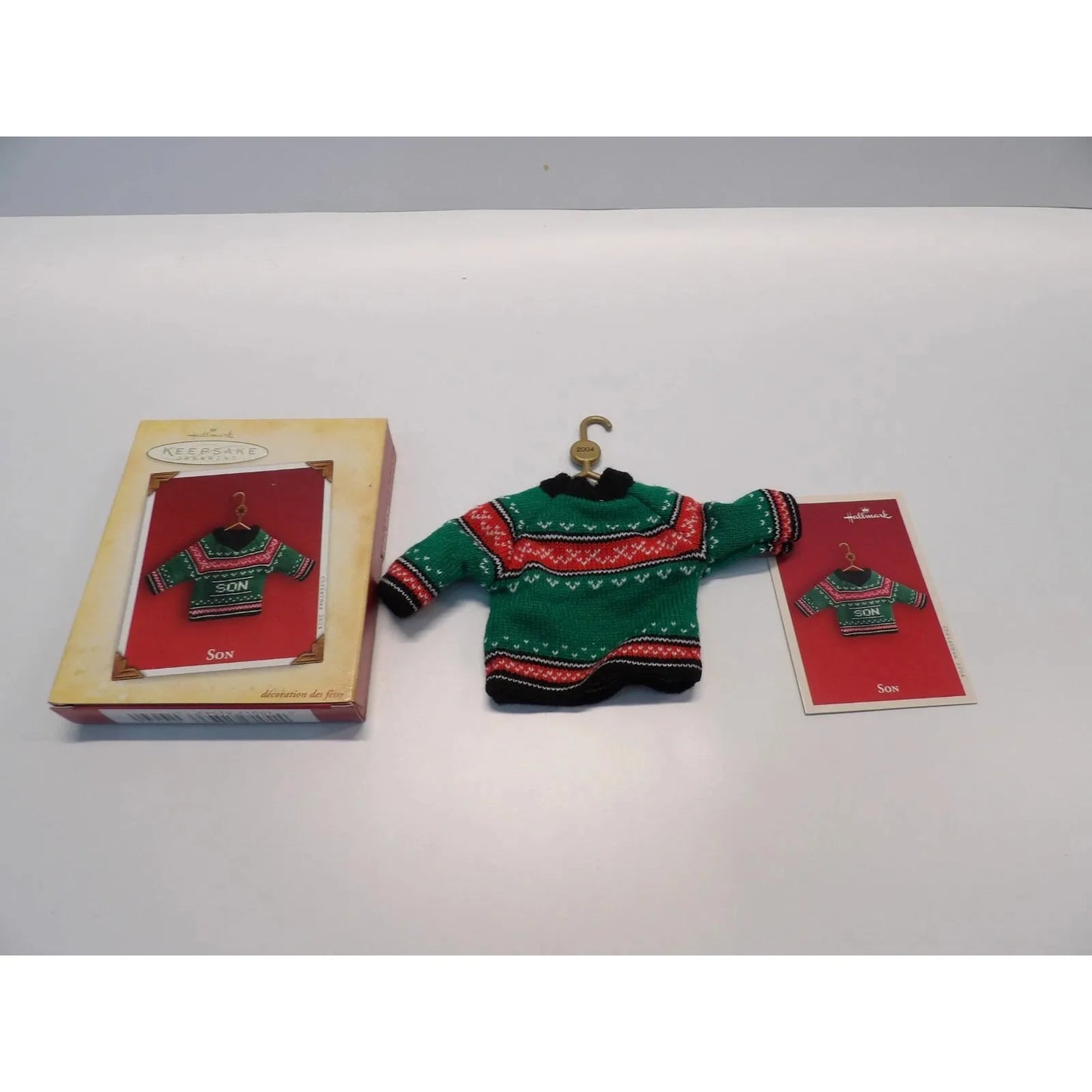 2004 Son Hallmark Ornament (Sweater) QXG5554