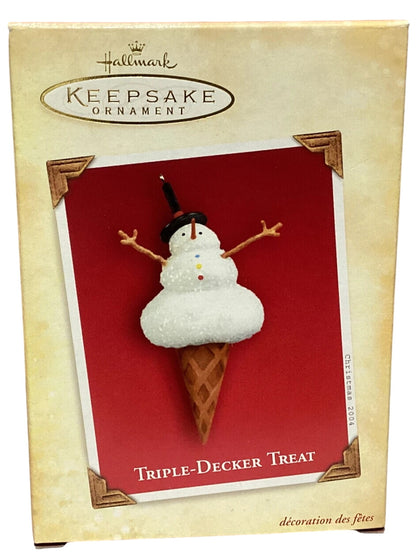 2004 Triple-Decker Treat Hallmark Ornament (Snowmen) QXG5491