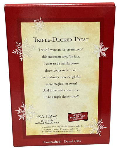 2004 Triple-Decker Treat Hallmark Ornament (Snowmen) QXG5491