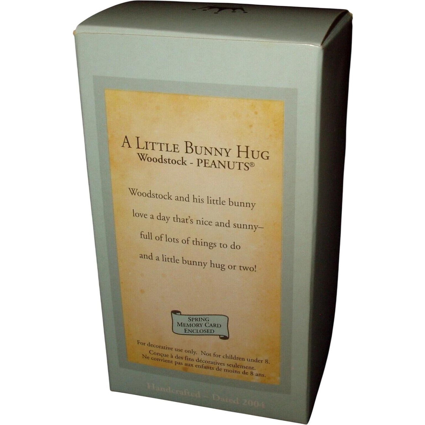 2004 A Little Bunny Hug Hallmark Ornament (Woodstock - Peanuts) QEO8381